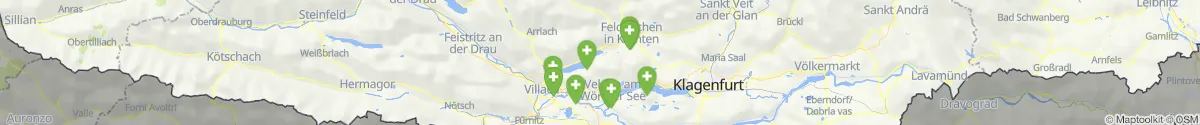 Map view for Pharmacies emergency services nearby Steindorf am Ossiacher See (Feldkirchen, Kärnten)